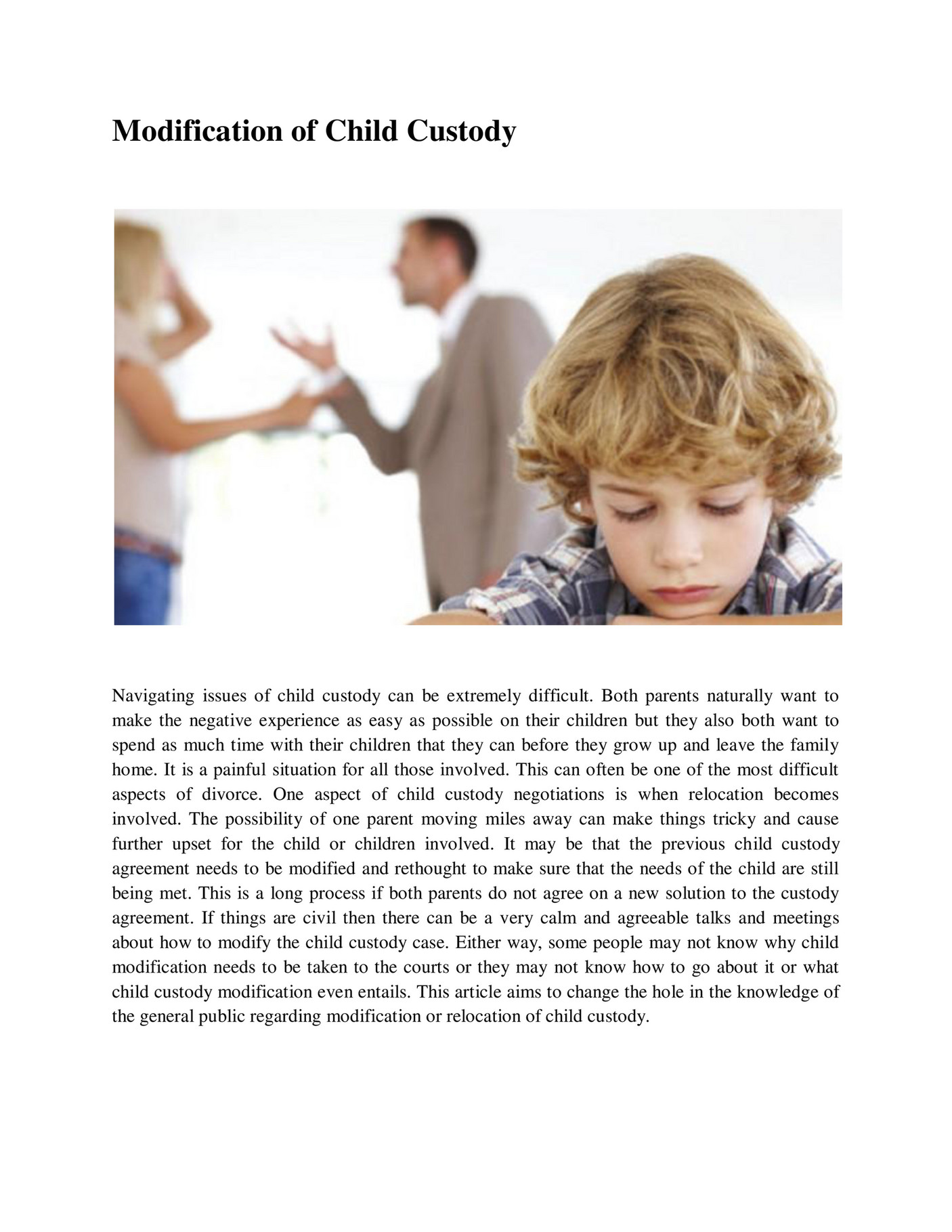 child custody modification