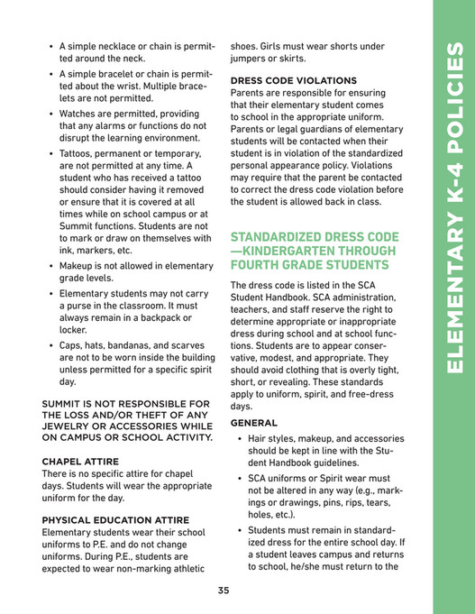 Summit Christian Academy - Summit Student Handbook 2022-2023 - Page 36 ...