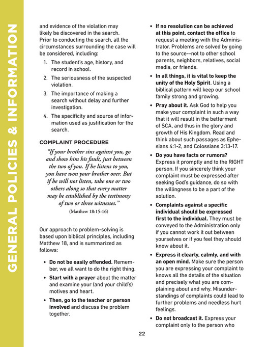 Summit Christian Academy - Summit Student Handbook 2022-2023 - Page 24 ...