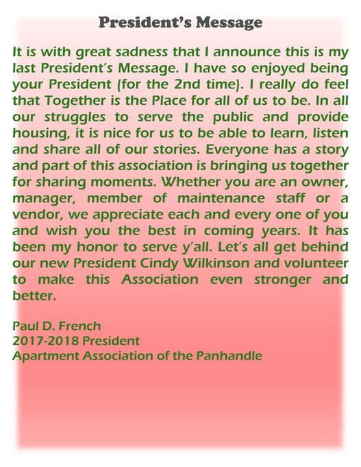 Apartment Association of the Panhandle - Habitat_May_2018 - Page 1 ...
