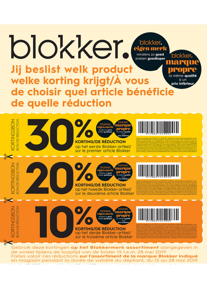 Folder Blokker du 16/05/2019 au 28/05/2019 - Coupons de réduction