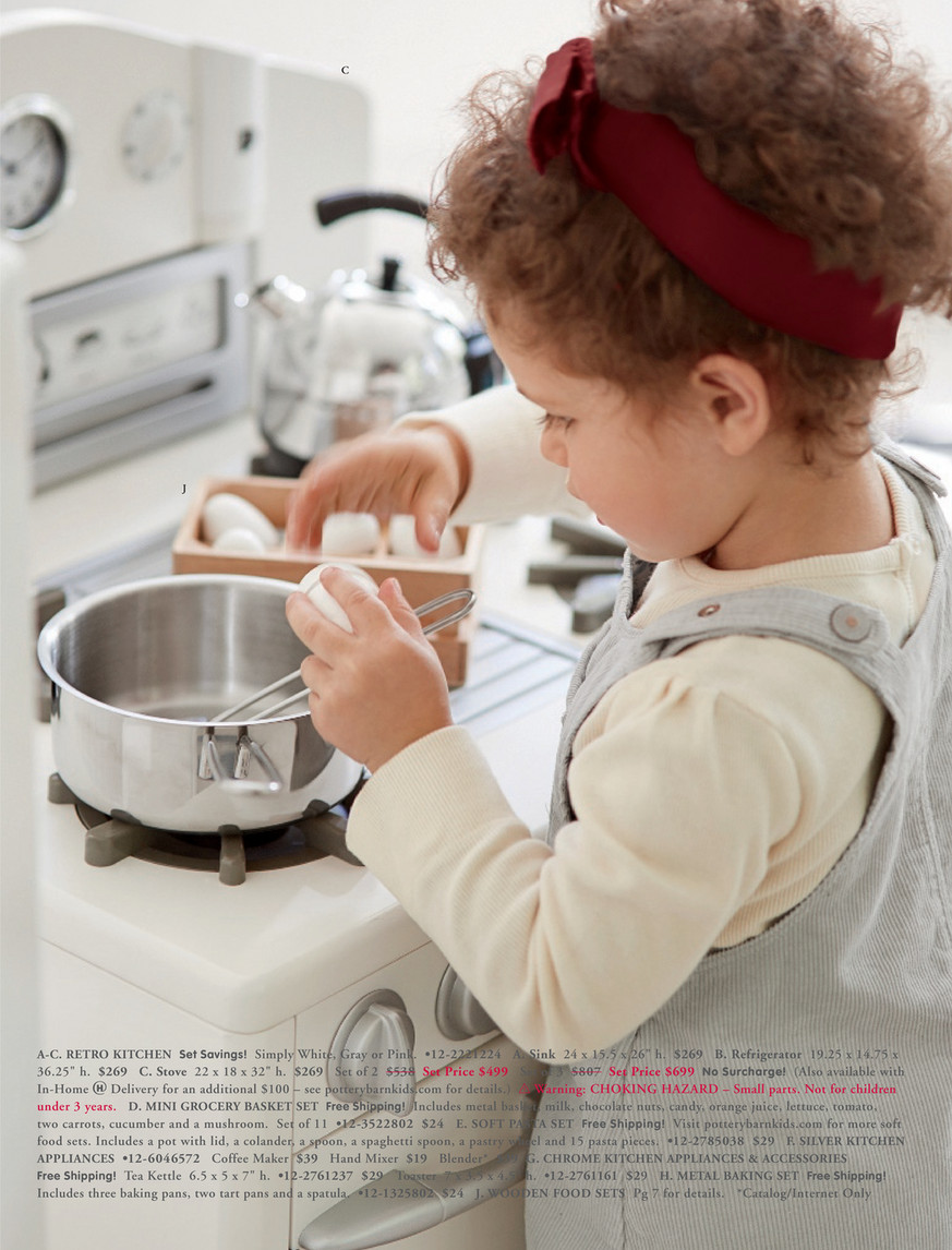 Pottery Barn Kids Pink Retro Kitchen Collection