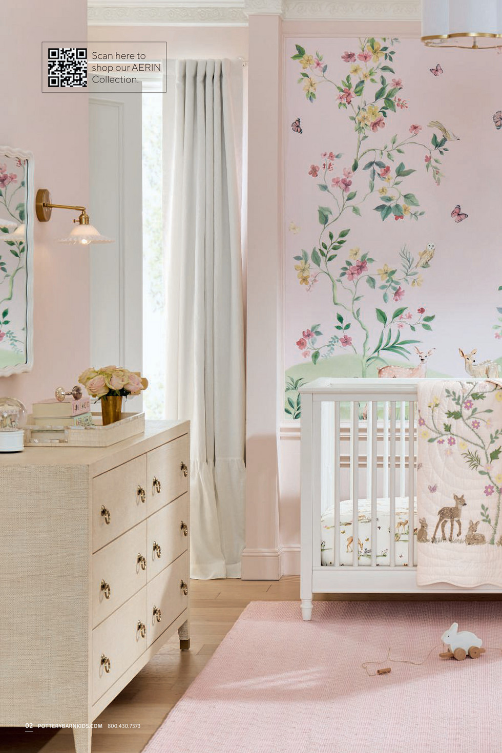 Couette Pottery Barn Kids Pour Fille, Motif Vague, Taille Pleine/reine, Couleur Rose Fard à Joues