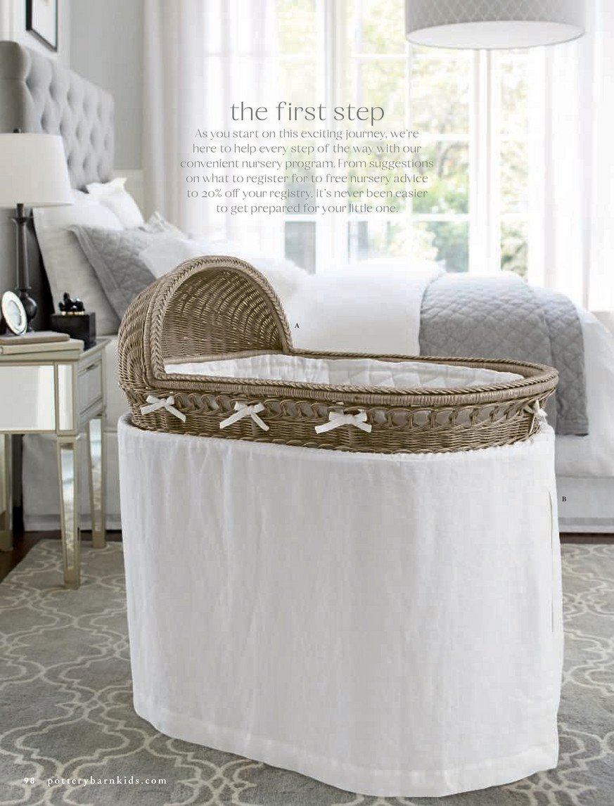 Pottery barn bassinet outlet bumper