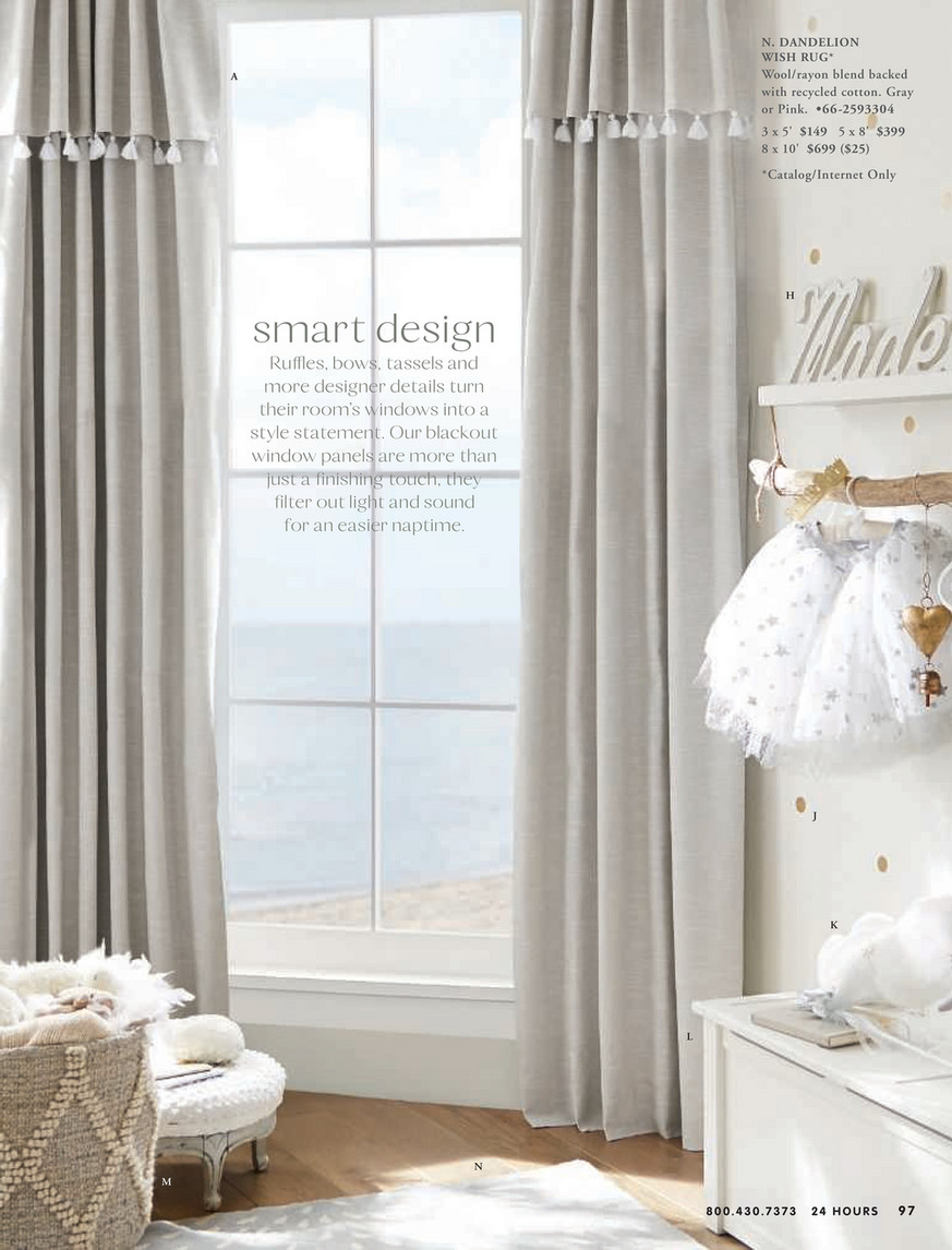 Pottery Barn Kids Evelyn Grey and White Curtains shops