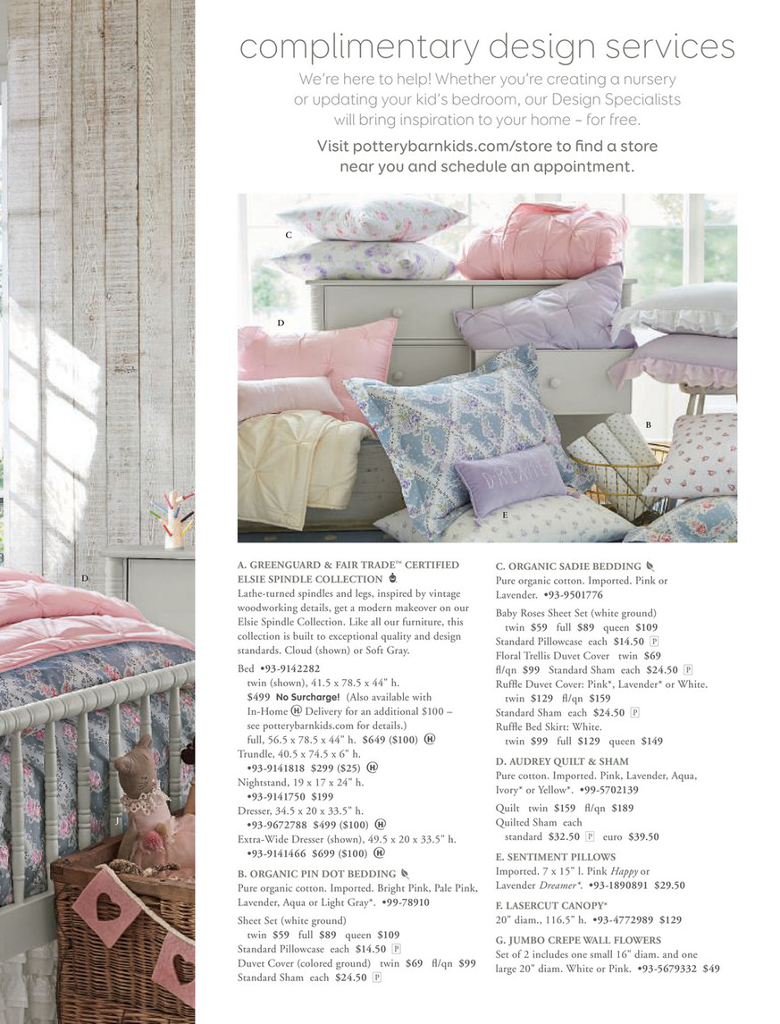 Pottery barn store elsie bed