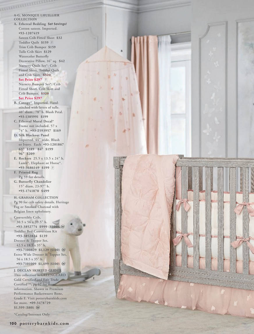 Pottery Barn Kids 2024 Monique Lhullier Blush Petal Canopy