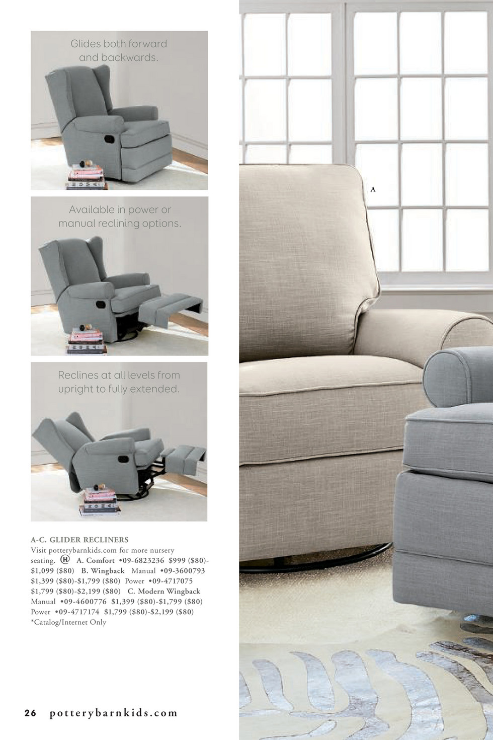 Merced glider & discount ottoman