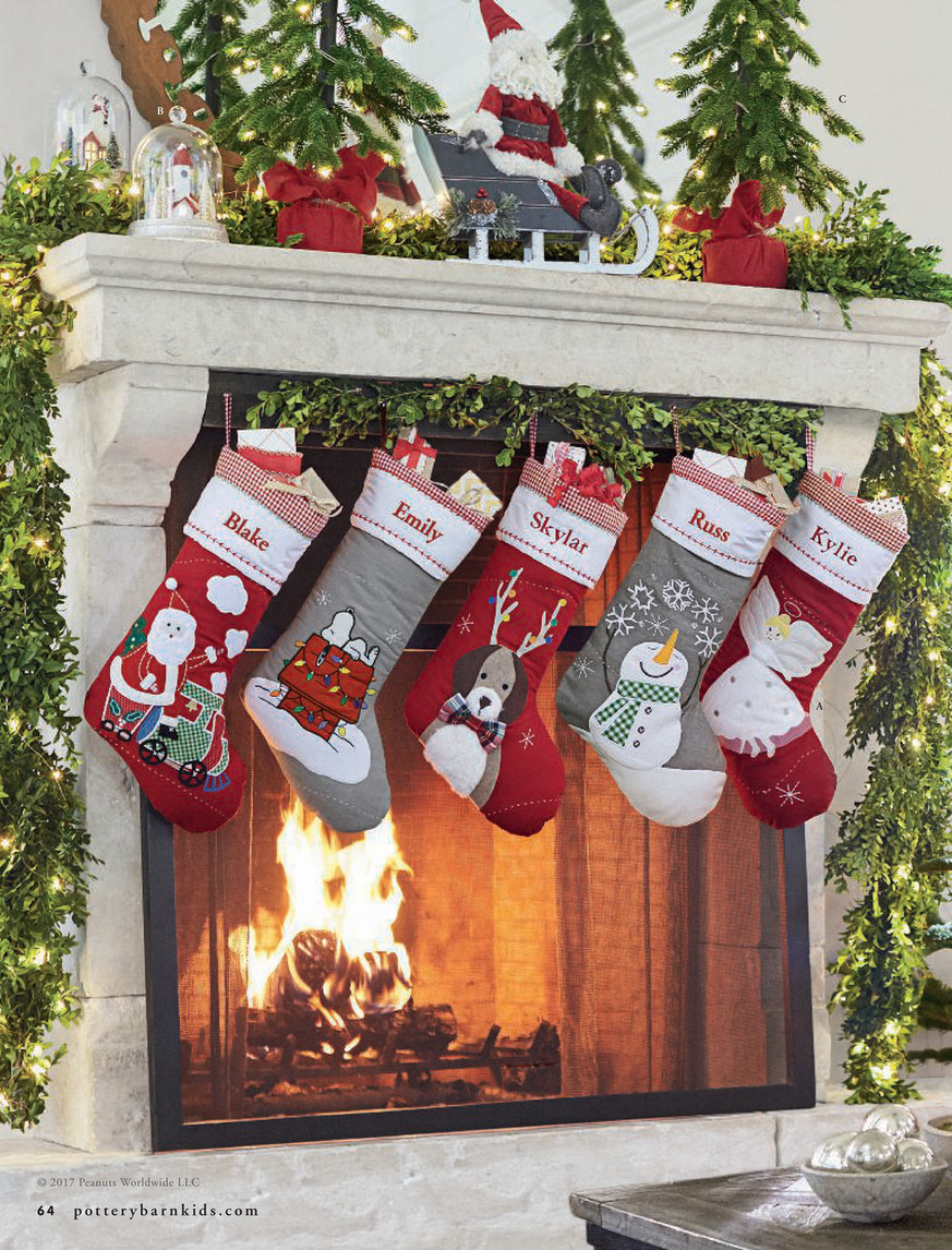 Santa & Airplane Quilted Christmas Stocking