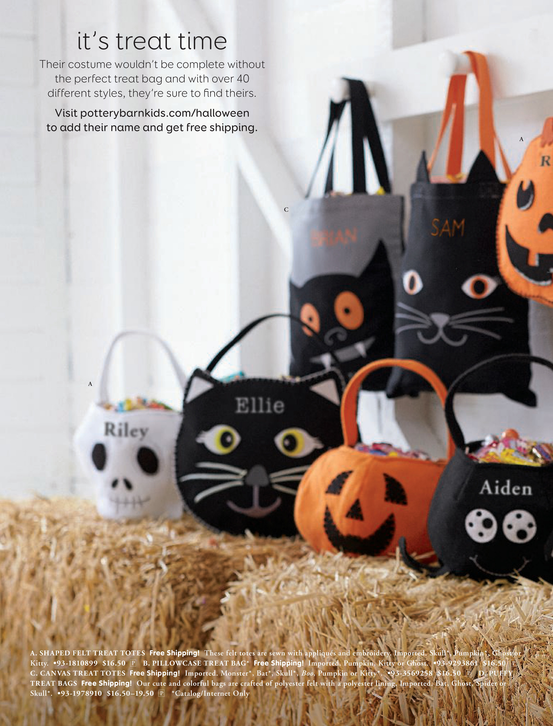 Pottery barn halloween online bags