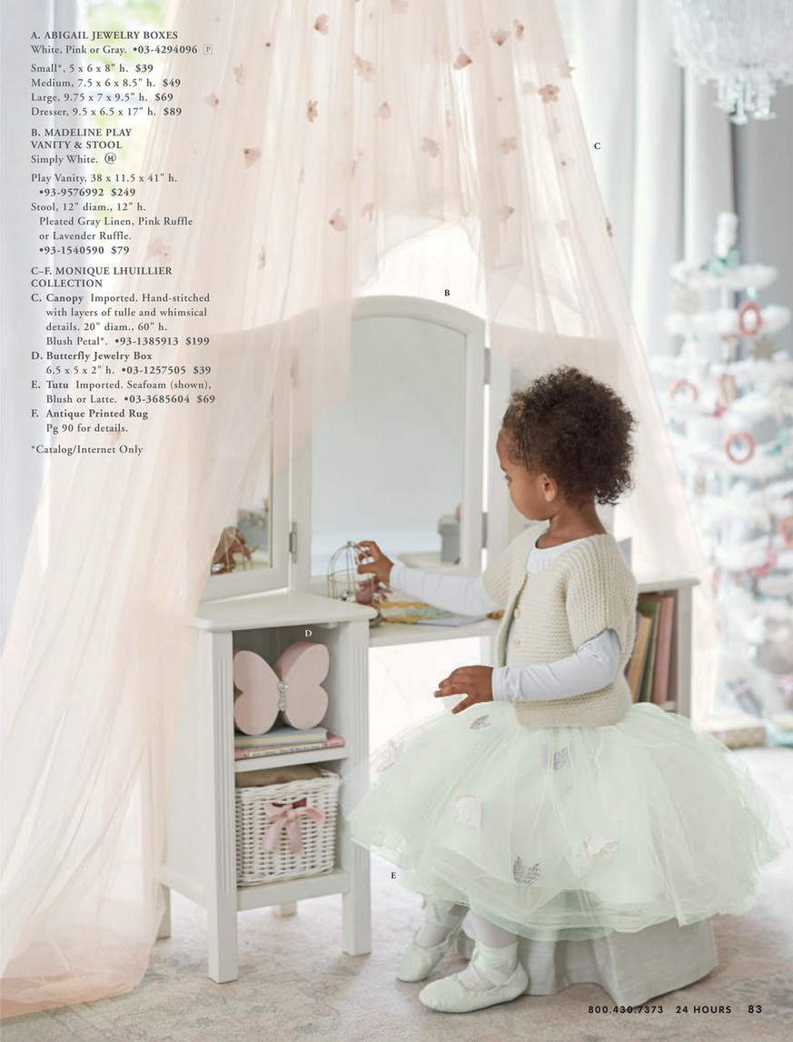 Pottery Barn Kids Pbk Merry And Bright 2017 Madeline Play Vanity