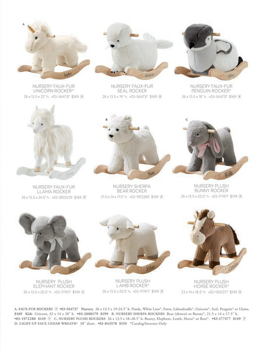 nursery elephant plush rocker
