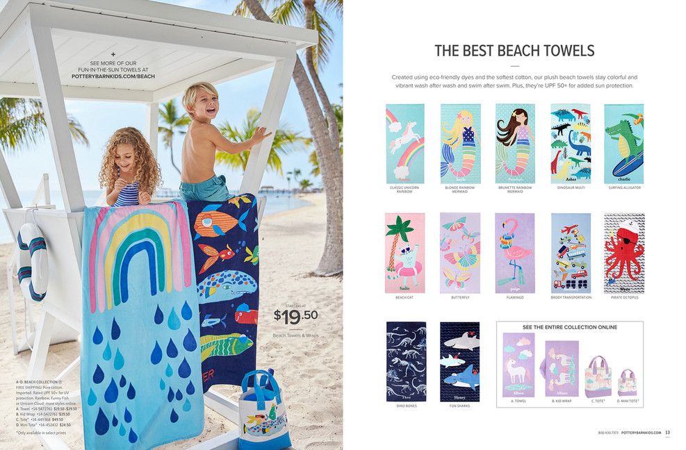 Pottery barn kids online beach