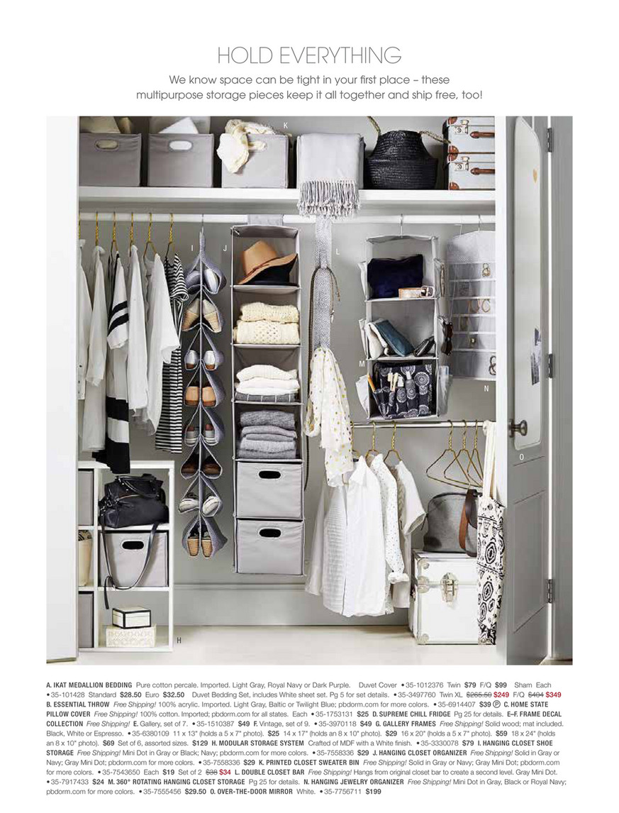 Pottery Barn Teen Pbteen Dorm 2016 Rotating Hanging Closet