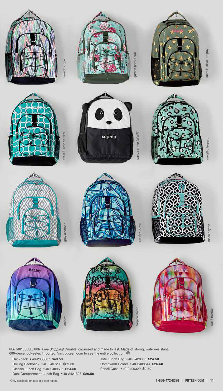 PB Teen Rolling Backpack 2024