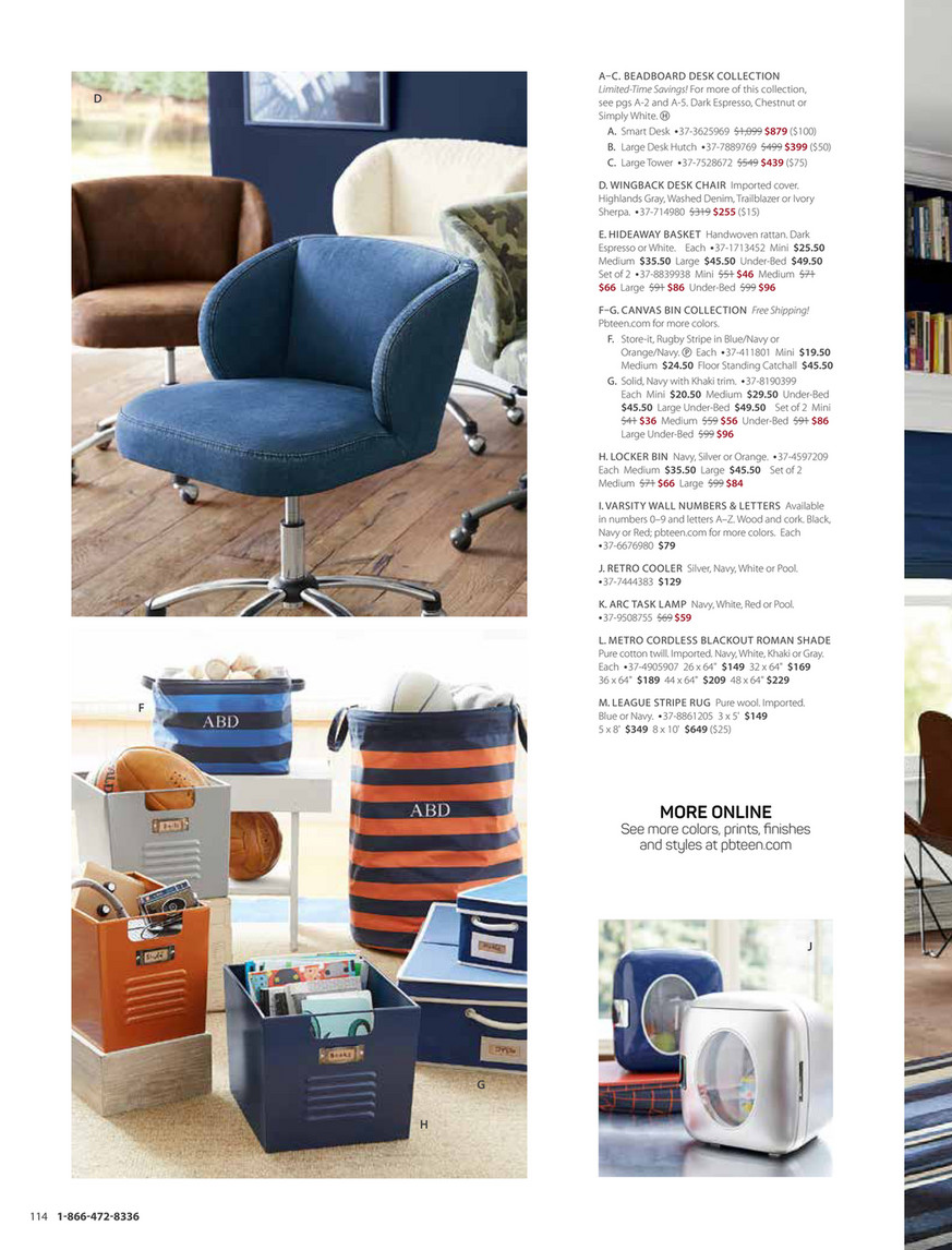 Pottery Barn Teen Pbteen Fall D2 Eco Lounger Double Navy