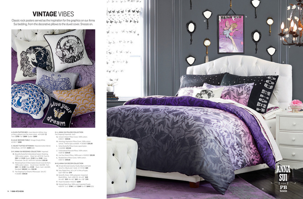 Pottery Barn Teen Pbteen Fall D3 Anna Sui Unicorn Dreams