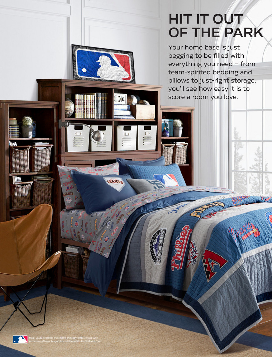 Pottery barn baseball on sale bedding