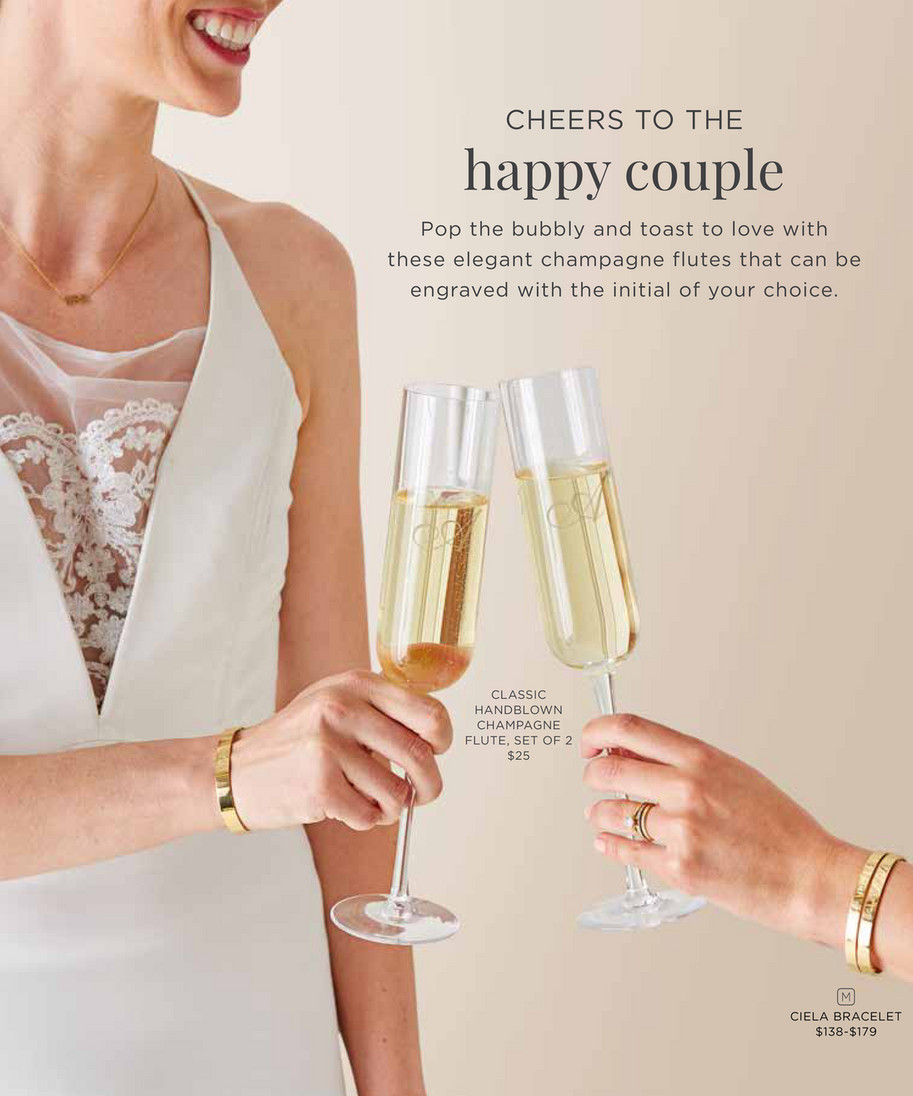 Cheers to Love Gold Champagne Glass Set