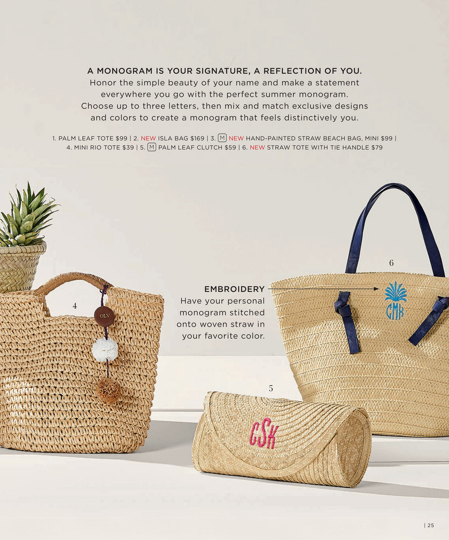 Mark and graham straw on sale bag