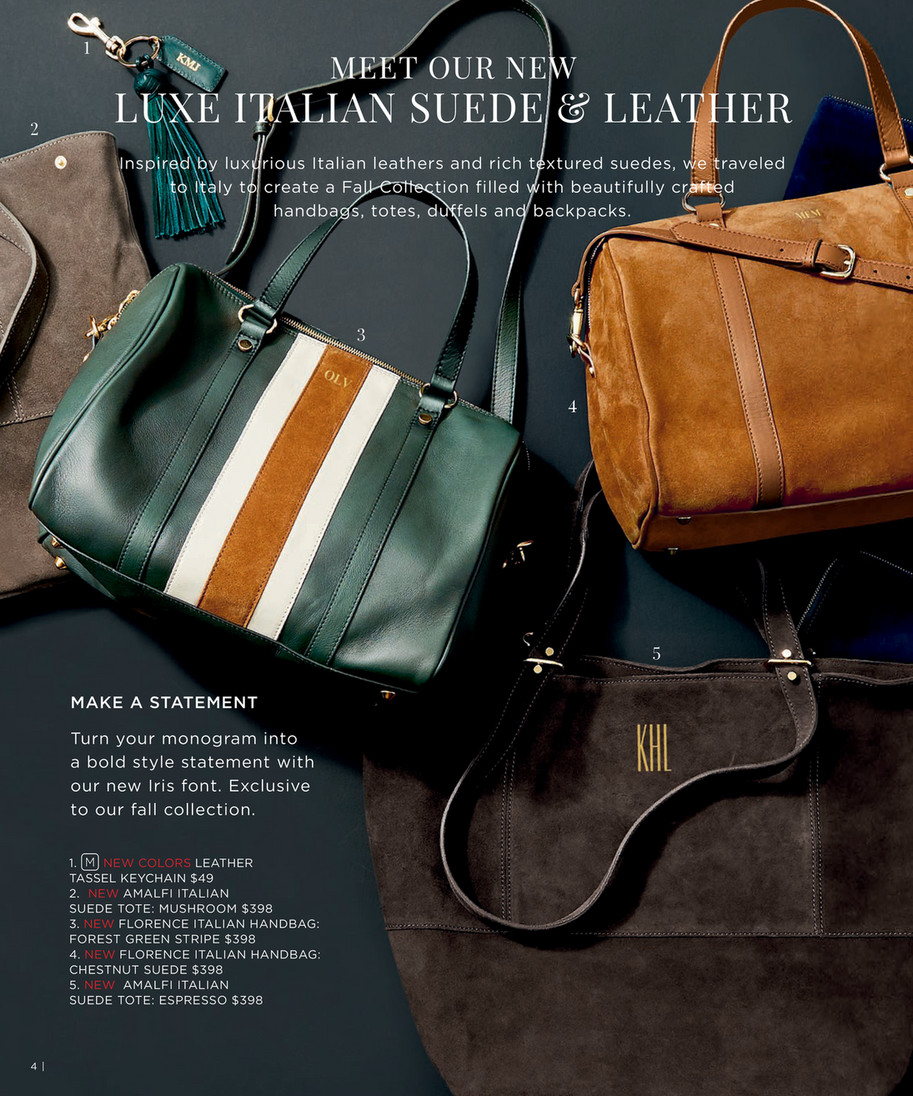 Mark And Graham Fall 2020 Florence Italian Suede Handbag Espresso Florence Italian Suede Handbag Espresso