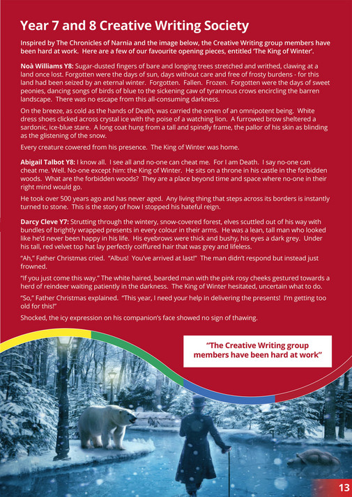 Holmfirth High School - Winter Newsletter 2023 - Page 12-13 - Created ...