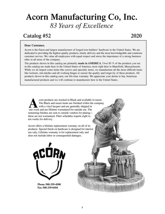 Acorn Manufacturing - Acorn Catalog 2020 #52 - Page 4-5