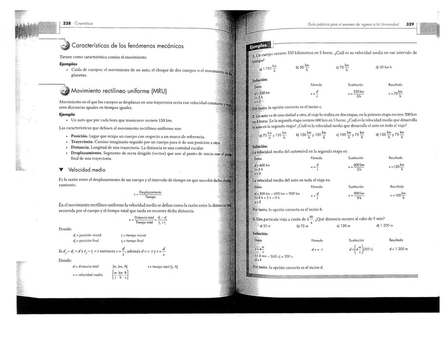 Guía práctica para examen de ingreso a la Universidad - FISICA 1