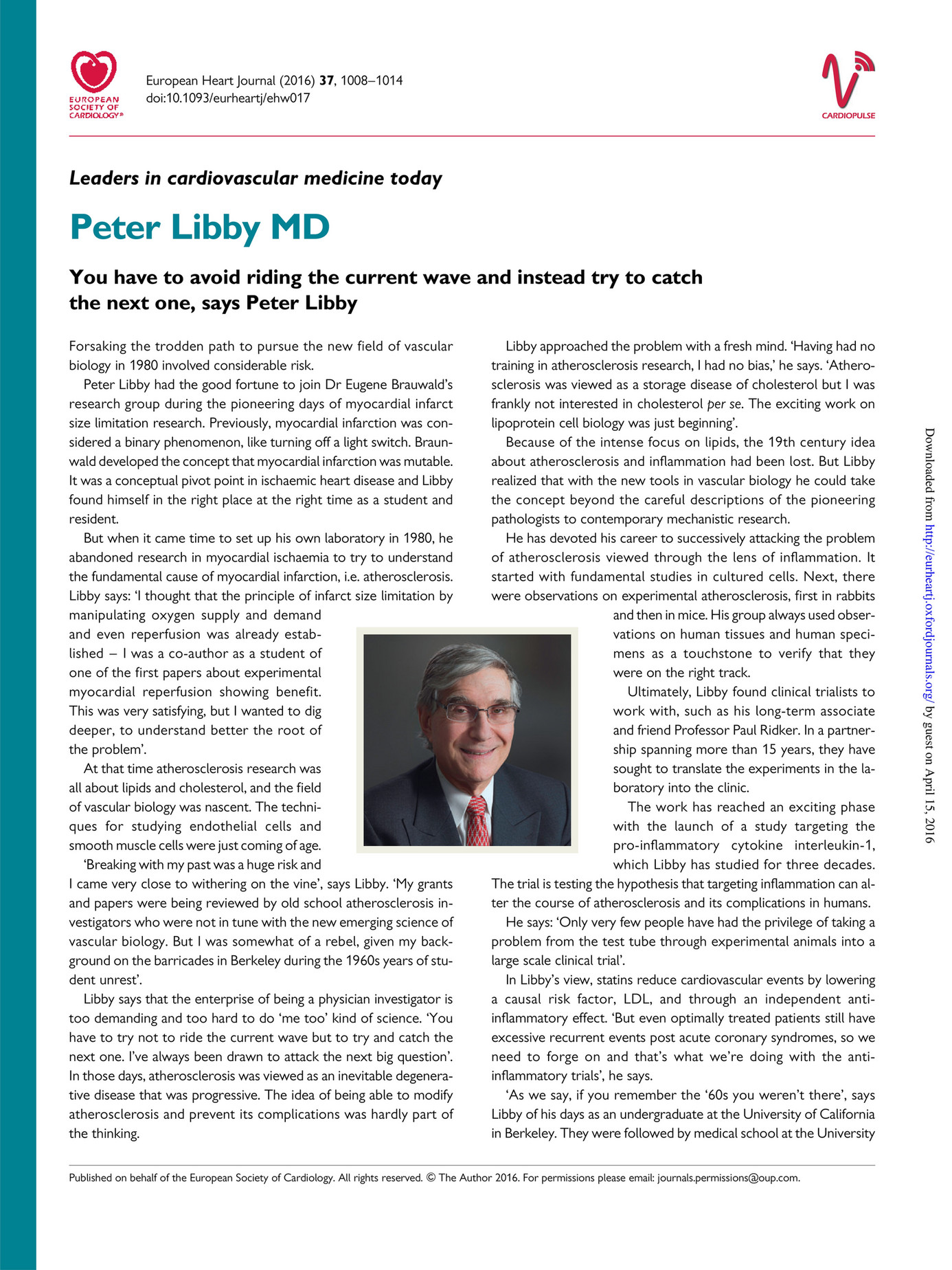 My Publications - Leaders In Cardiovascular Medicine Today - Peter ...