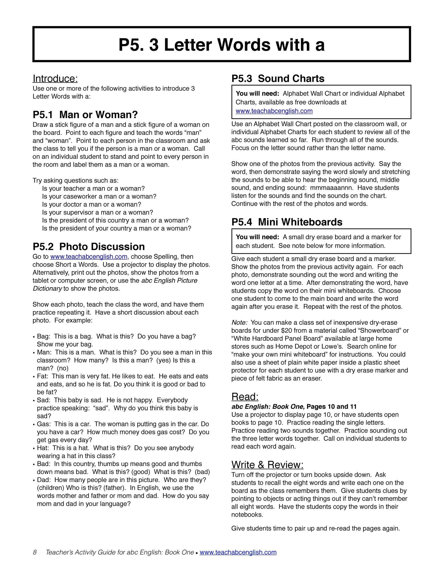 Easy English Readers - TeachersActivityGuide1 - Page 2-3 - Created with  Publitas.com