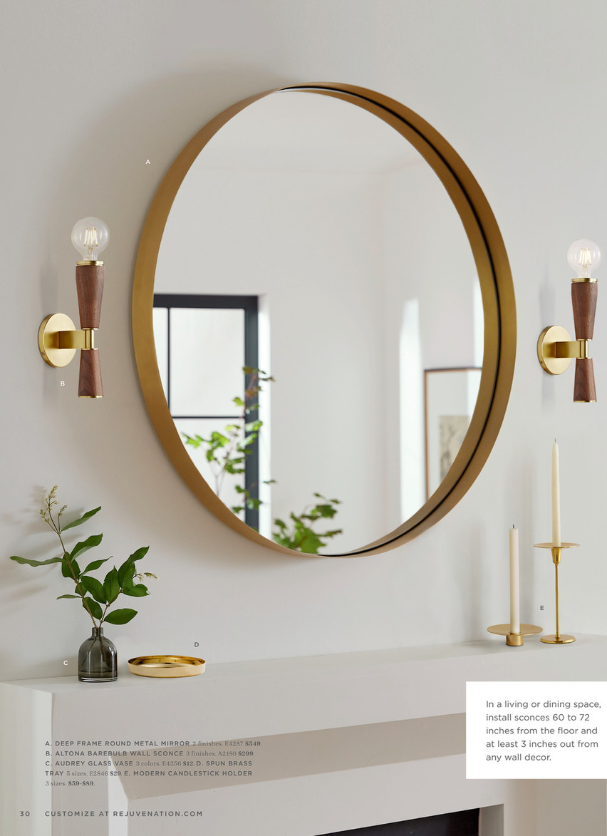 Rejuvenation The Complete Home Handbook Arched Mantel Metal Framed Mirror Arched Mantel Metal Framed Mirror, Rejuvenation Oval Metal Framed Mirror