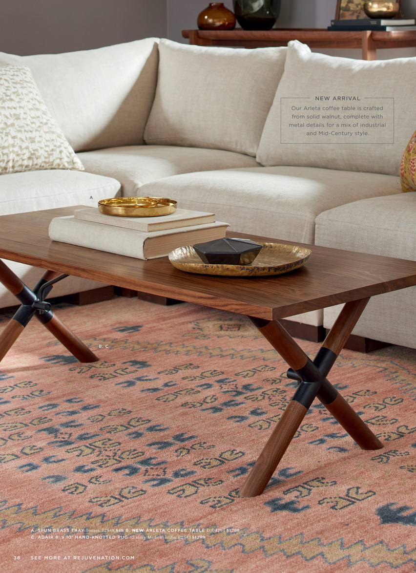 Basin Walnut Console Table