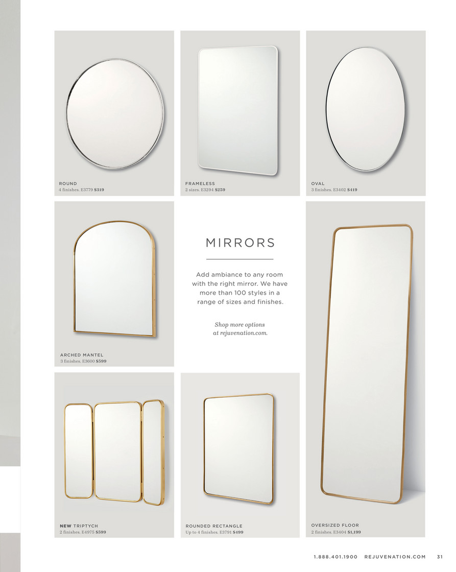 Arched Mantel Metal Framed Mirror, Rejuvenation Oval Metal Framed Mirror