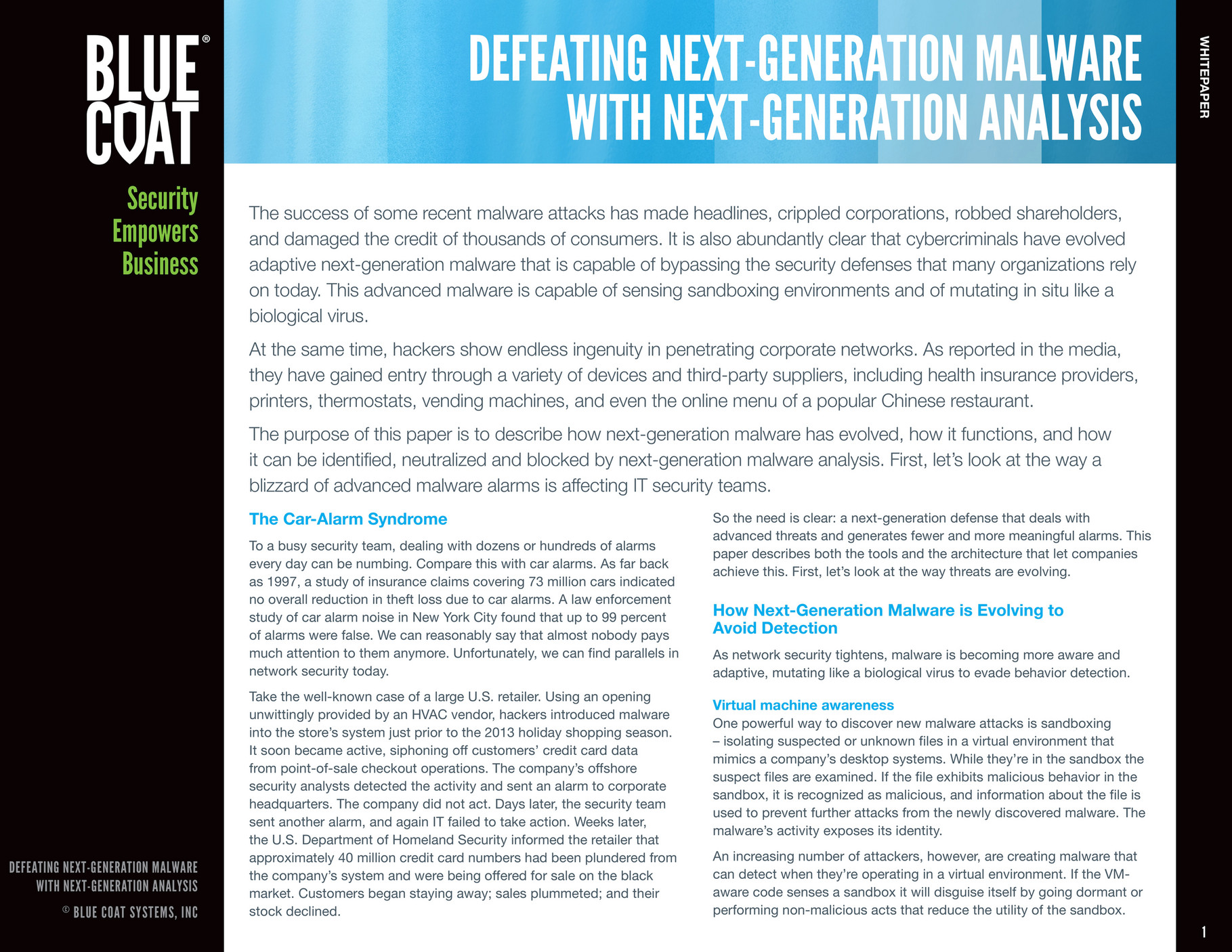 Blue Coat Defeating Next Generaton Malware With Next Generation
