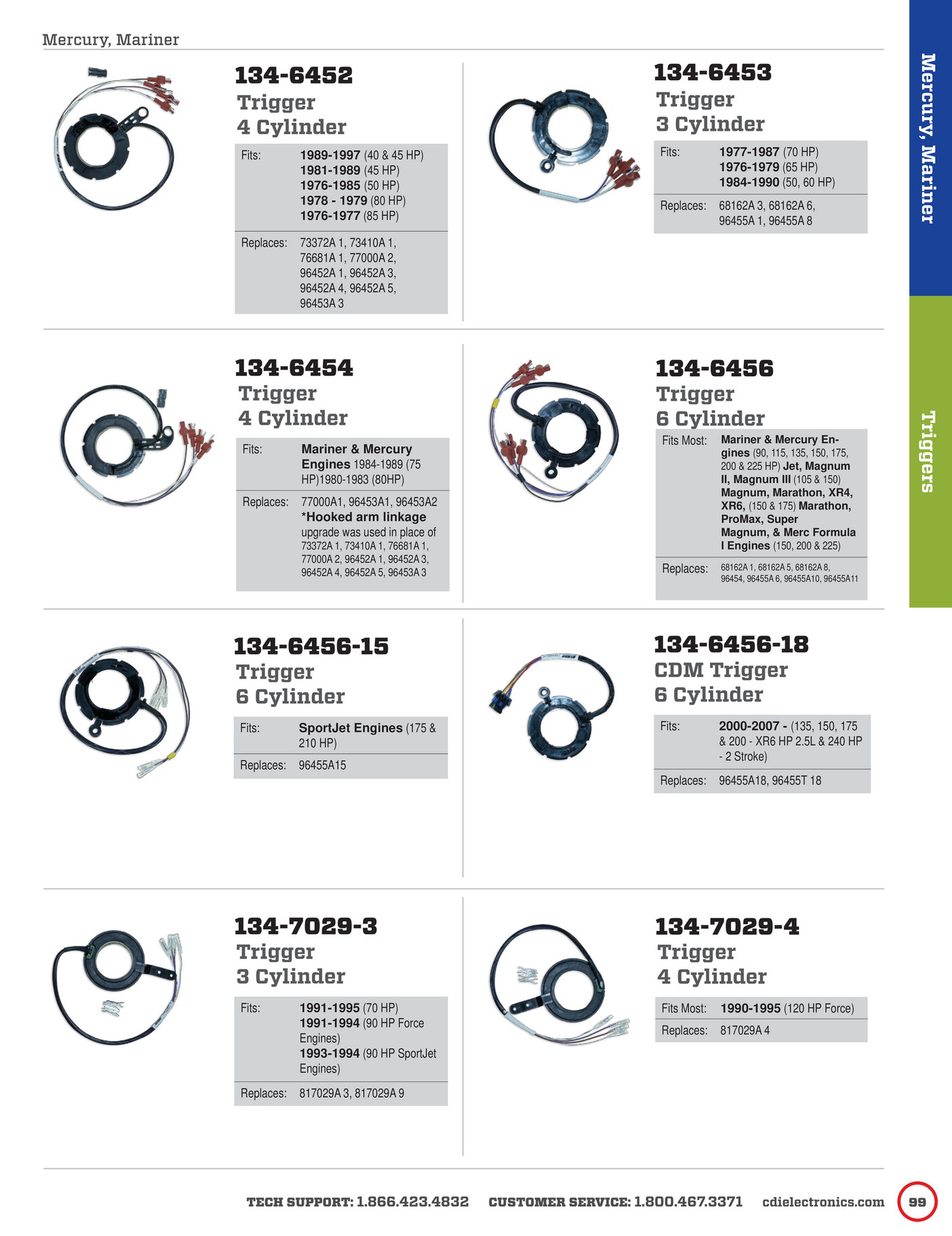 CDI Electronics 134-6456 Mercury/Mariner Trigger - 6 Cyl