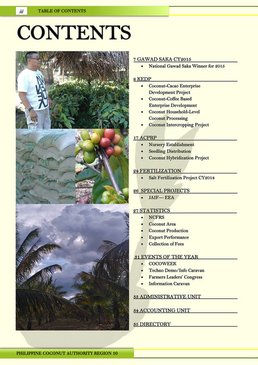 Philippine Coconut Authority - 2015 Accomplishment Report Region 10 ...