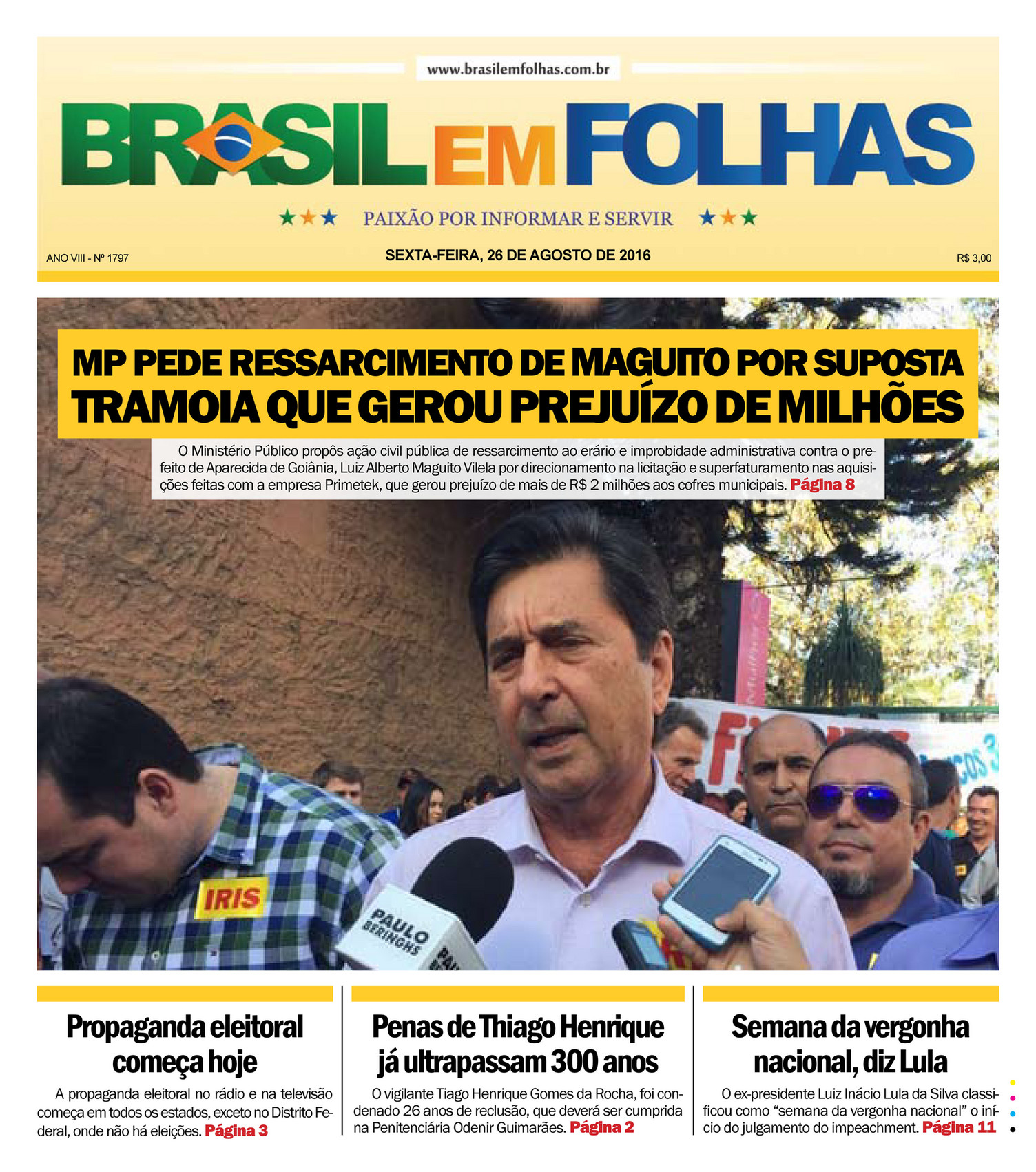 Brasil em Folhas 1797 sextafeira, 26 de agosto de 2016 Página 1