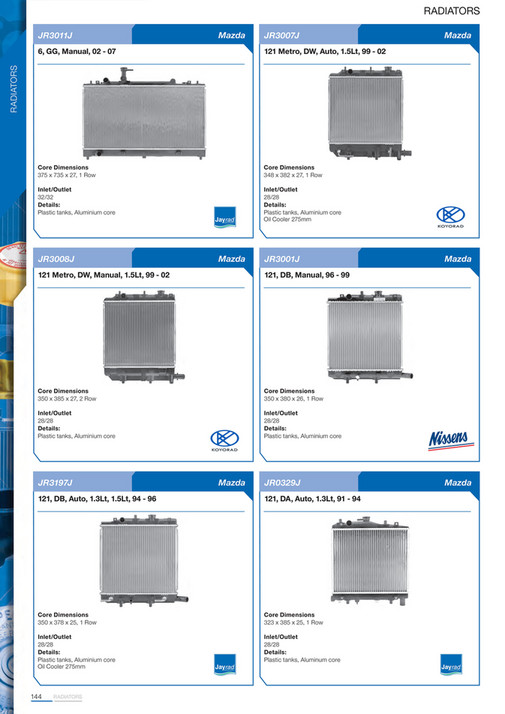 3030114 Radiator Cooldrive - 2014 Engine Cooling Catalogue - Page 144-145 - Created with ...