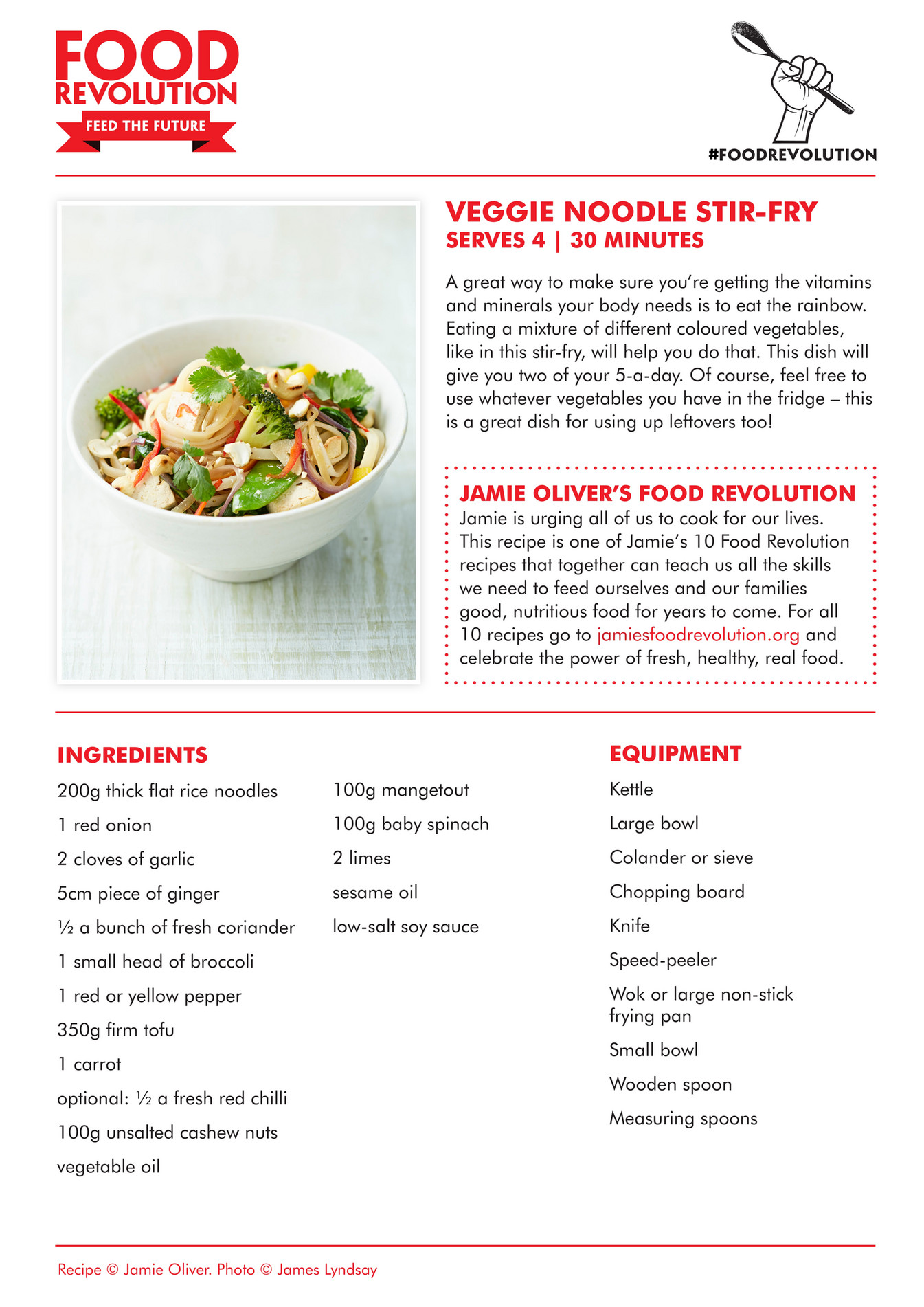Jamie Oliver Food Revolution Day 2016 Veggie Noodle StirFry Page 1
