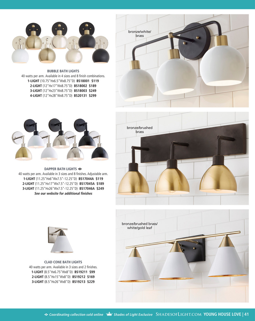 Cone vanity online light