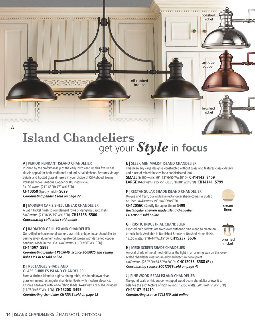 sleek minimalist island chandelier