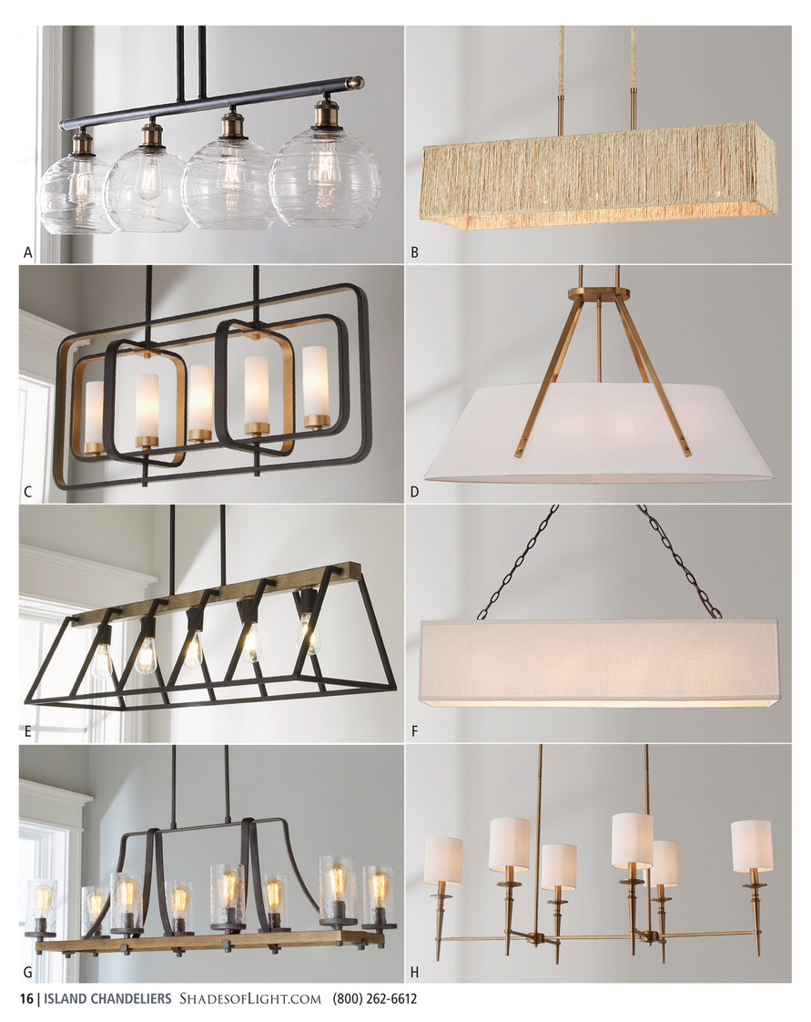 Rectangular on sale shade chandelier