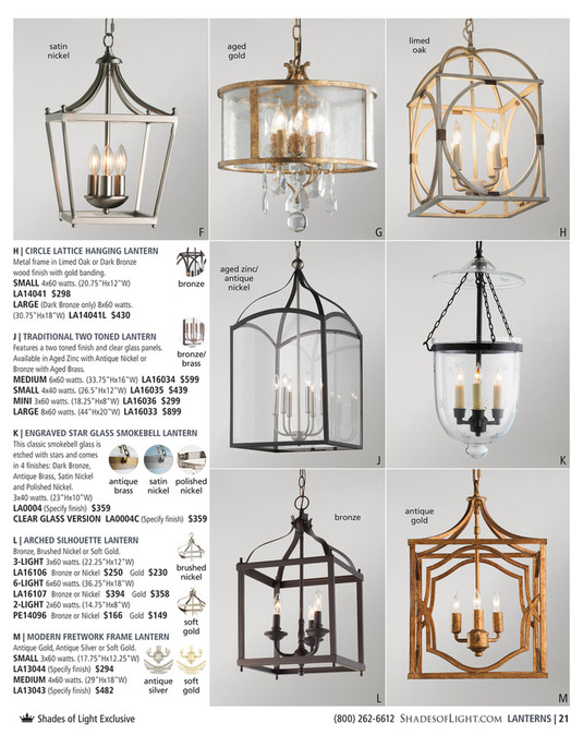 Shades Of Light Young Hollywood Haute 2017 Clear Gl Bell Lantern Satin Nickel Limed Oak Aged Gold F G H J K Circle Lattice Hanging