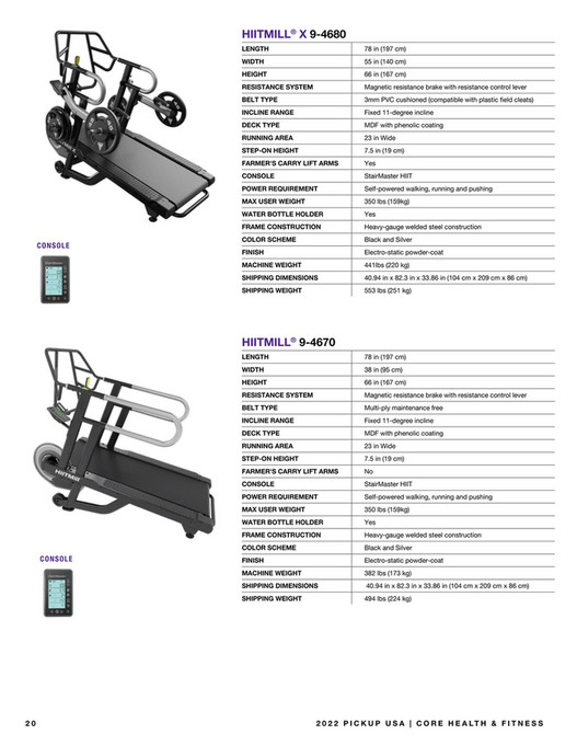PickUp USA Franchise Company Core Health & Fitness Brochure Page 20