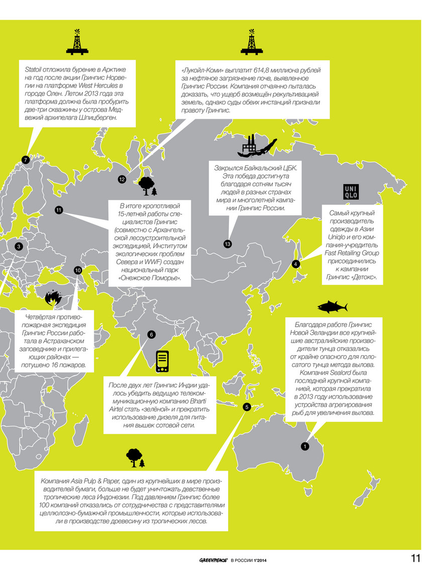 Greenpeace Russia - Информационный бюллетень №1/2014 - Страница 10-11 -  Created with @Publitas