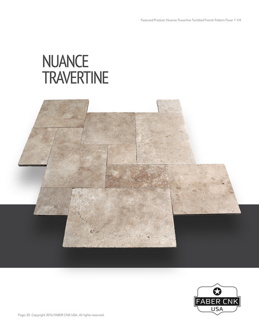 Faber Cnk Stone Corp Houston Travertine Tile And Featured Nuance Travertine Tumbled French Pattern Paver 1 4 Page