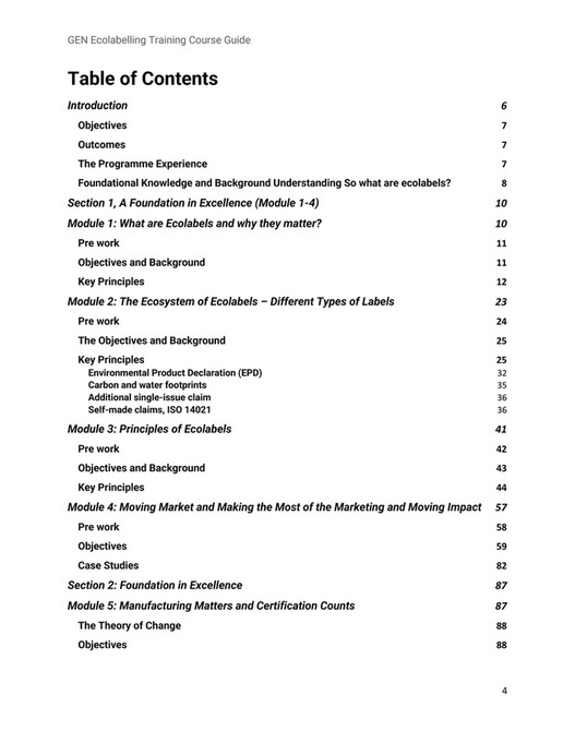 Global Ecolabelling Network - English Course Guide - Page 4-5 - Created ...