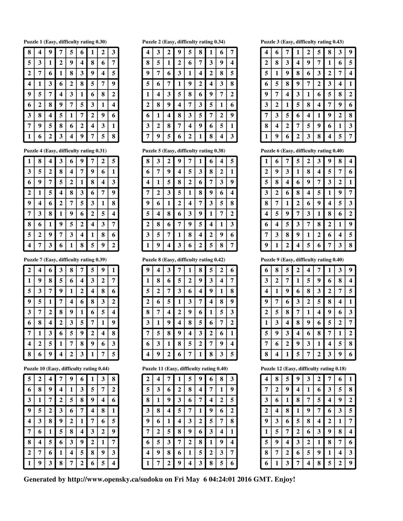 My Publications Easy Sudoku Vol 1 Page 50 51 Created