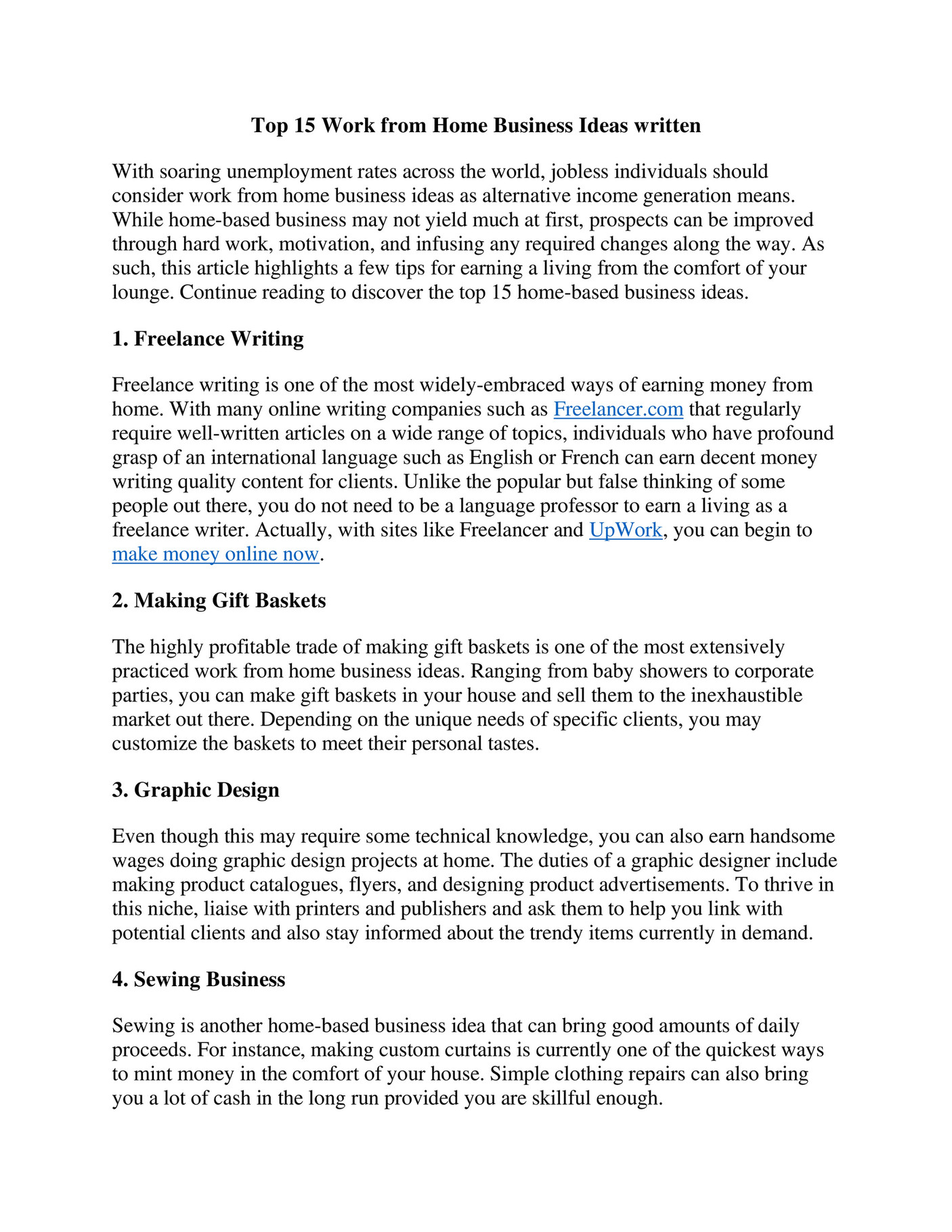 My Publications TOP 15 Work From Home Business Ideas Page 1 my-publications-top-15-work-from-home-business-ideas-page-1