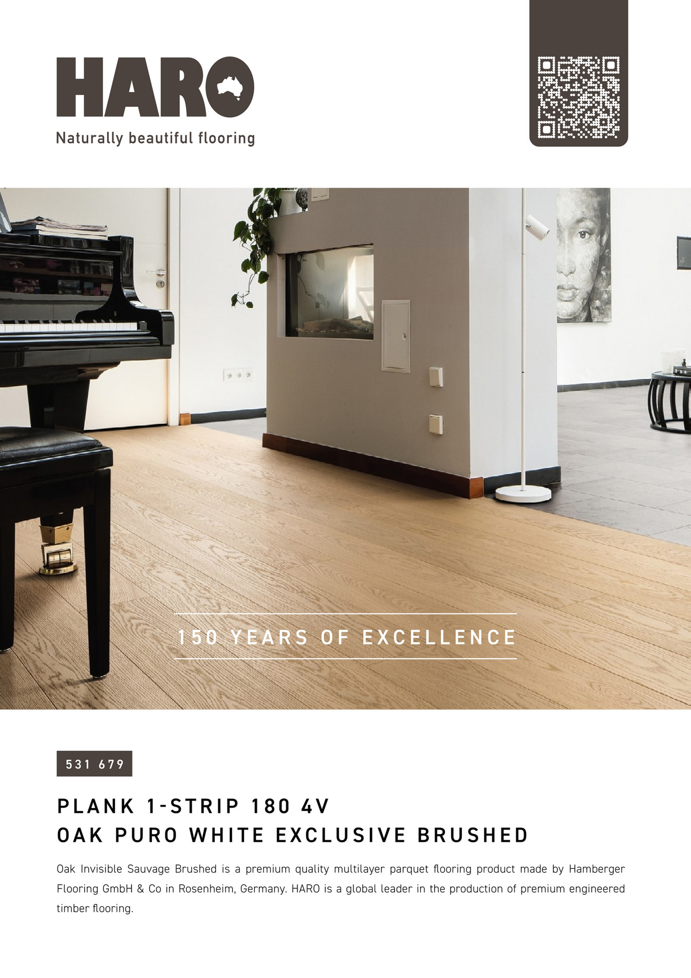 HARO Flooring New Zealand PLANK 1STRIP 180 4V OAK PURO WHITE EXCLUSIVE BRUSHED 531 679 Page